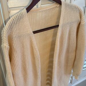 Cozy Cream Open-Front Sweater